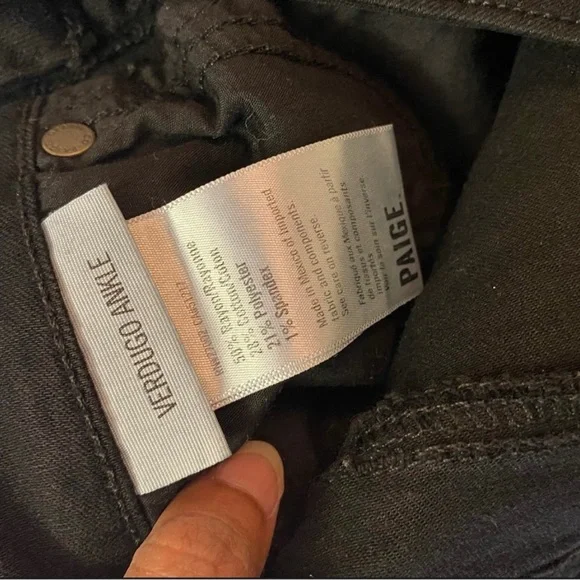 EUC Paige Dice Black Destructed Verdugo Ankle Jean - Picture 12 of 12